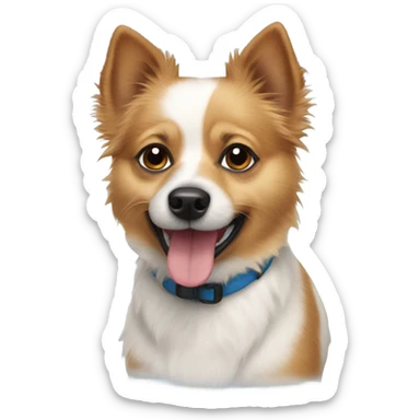Jack Russell terrier Pomeranian mix dog  sticker