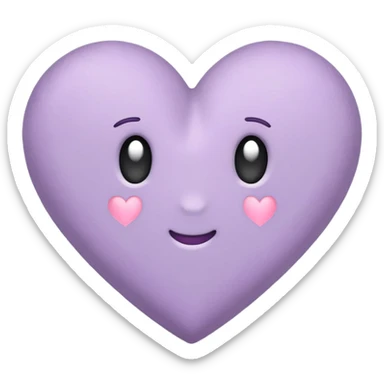 Pale purple heart felt  sticker