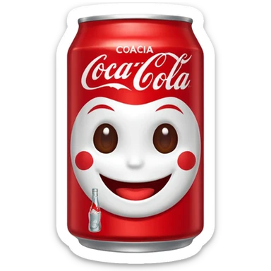 Coca-Cola con cara sticker