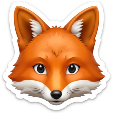 fox face sticker
