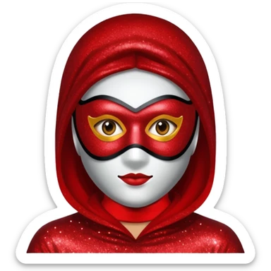 red glitter hacker sticker