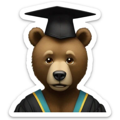 the bear in the cover of the album graduation of kanye west sticker