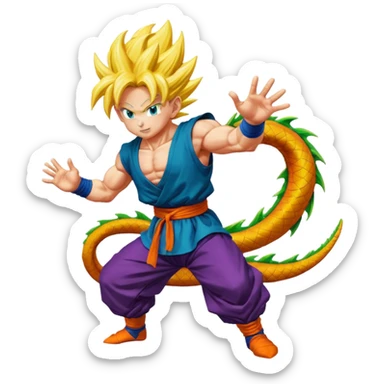 dragon ball fusion sticker