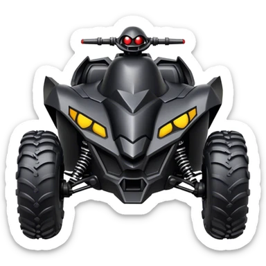 batmobile atv raptor 700 with a smile sticker