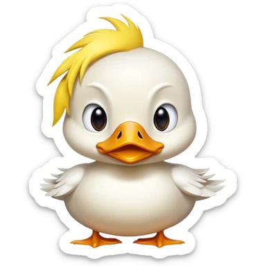 Little angry duck  sticker