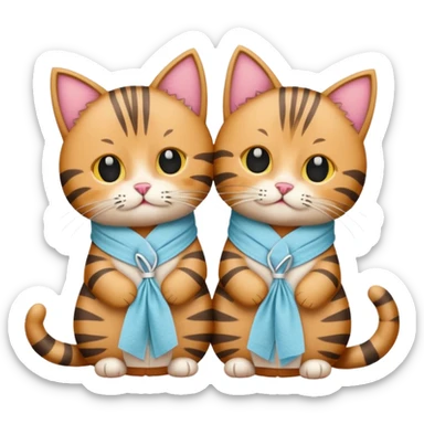 get well soon with cats sticker