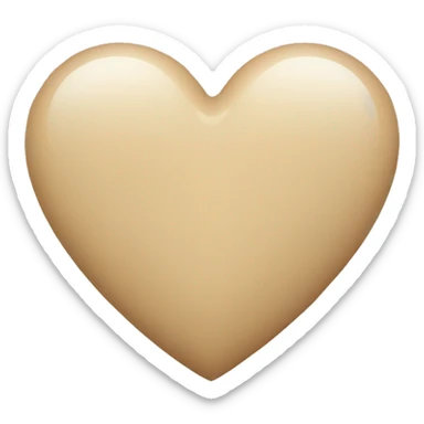 beige heart sticker
