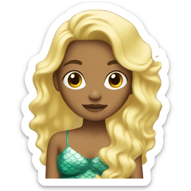 Create me a blonde mermaid  sticker