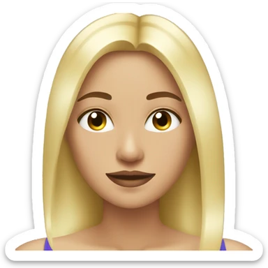 beauty woman looking in the mirror with blonde hair   sticker