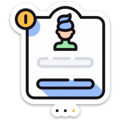 Account system implementation with user profile and login sticker