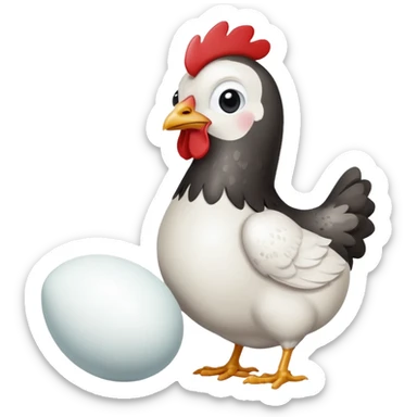 chicken and egg sticker
