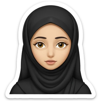 arab GIRL with niquab cover eye sticker