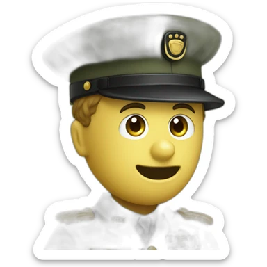 Charlie chaplin in army suit sticker