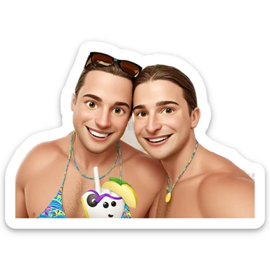 playful beach day vibes sticker