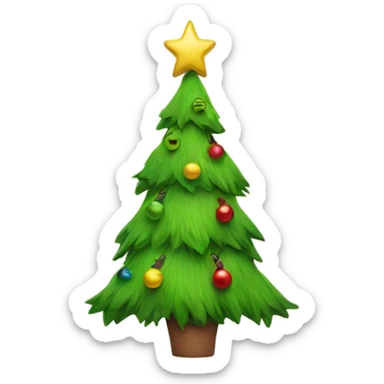 A grinch theme Christmas tree sticker