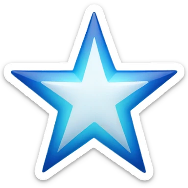blue star with 11 angle in the center have a white tick sticker