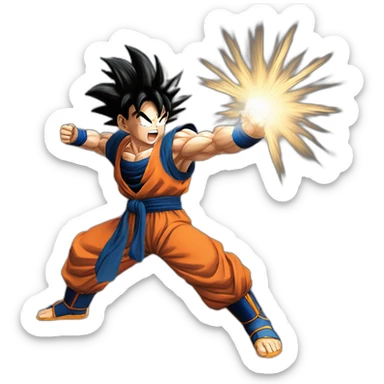 Son goku kamehameha sticker