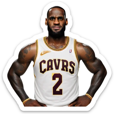 lebron james abs sticker
