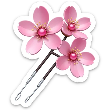 Cherry Blossom Hairpin – Pink flower-shaped pin.


 sticker