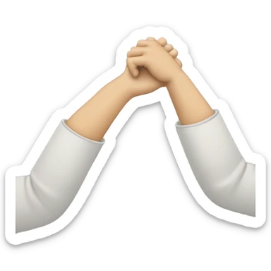 Make a arm in 60 degree angle and a another hand is holding the first arm joint sticker