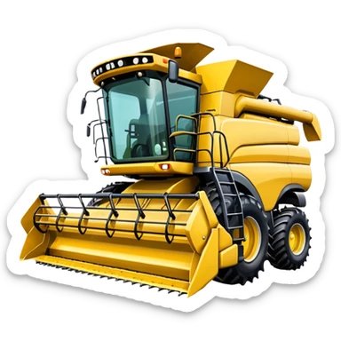 combine harvester sticker