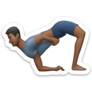 men doing stretch sticker