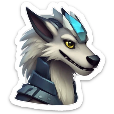 Cute Protogen-vernid-sergal-wickerbeast by griffsnuff & LiLaiRa & Falvie sticker