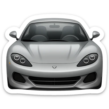 Change the green sports car to gray color in emoji style. Remove the background. The style should resemble apple style emojis with concise details. sticker