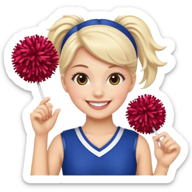Cheerleaders white sticker