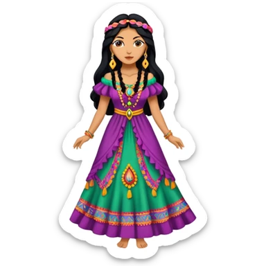 Esmeralda gypsy woman from Hunchback of Notre Dame sticker