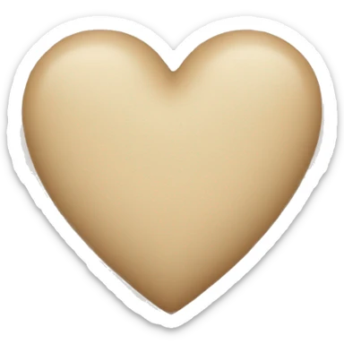 Beige heart  sticker