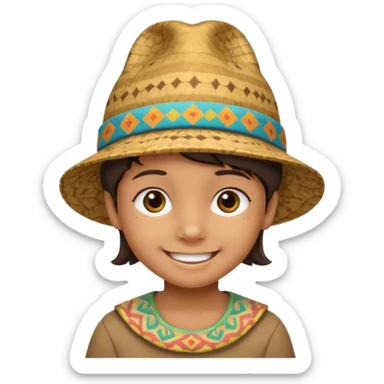 print hat with kid sticker