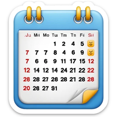 um calendário minimalista sticker