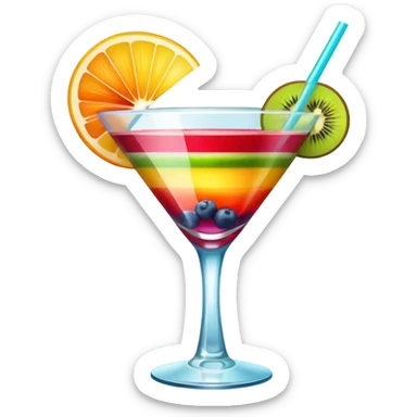 colorful cocktail sticker