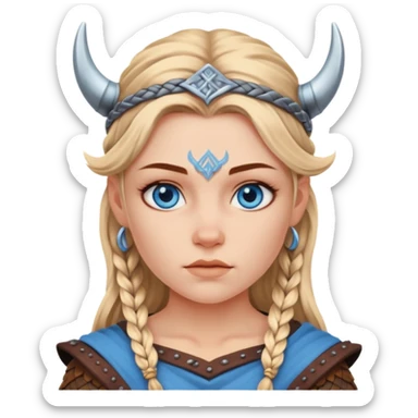 Viking female slave with blue eyes  sticker
