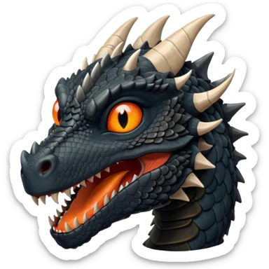 Drogon  from Games of throne character face only younger sticker