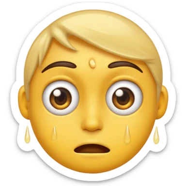 I want the emoji to be dizzy and sweaty and sweaty and transparent with yellow skin color and bold like all emoji’s  sticker