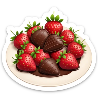 fresas con chocolate  sticker