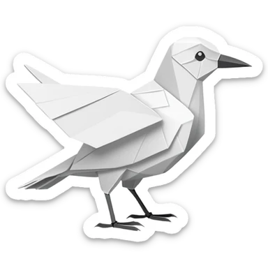 Bird origami minimalist  sticker