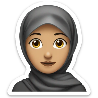 Egyptian Muslim woman wearing a hijab shrugging her shoulders sticker