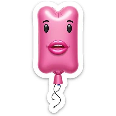   jeff koons inflatable  SPAM brand lipstick balloon sculpture  sticker