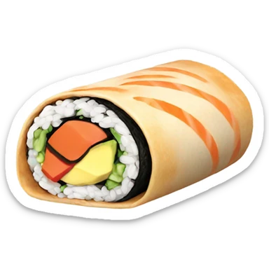 sushi burrito sticker