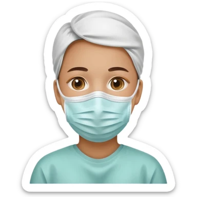 medical mask face sticker