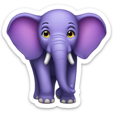 Purple elephant  sticker