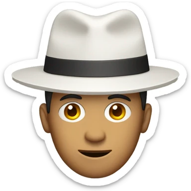 A man with a paper hat sticker