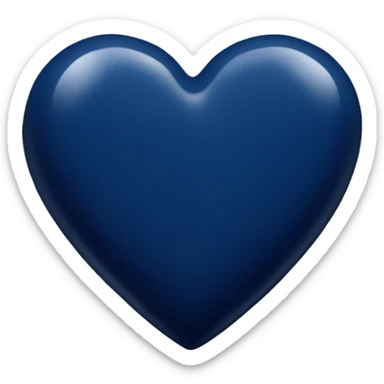 navy blue heart sticker
