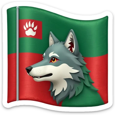 Alte Tschetschenien Flagge mit den wolf drauf sticker