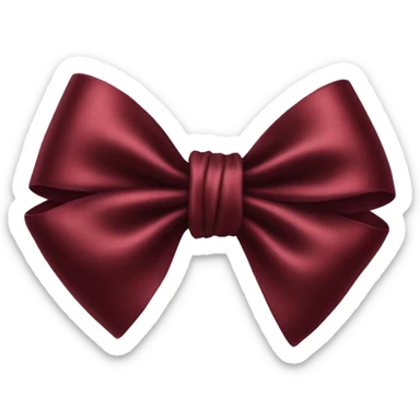 Dark red silk bow sticker