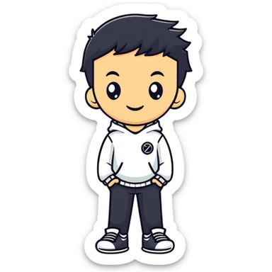 cool boy character for profile picture sticker