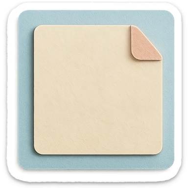 soft pastel cozy memo paper sheet with soft watercolor texture, with a pastel blue background sticker